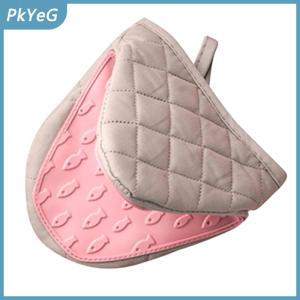 PkYeG Silicone chống bỏng lò găng tay Găng tay Găng tay potholder nhà bếp Silicone găng tay khay món ăn Bát chủ nướng lò găng tay Clip