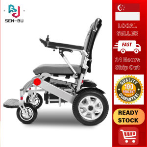 Electric Wheelchair Automatic Intelligent Foldable Electric Wheelchair for Adults Intelligent Power Lightweight Foldable