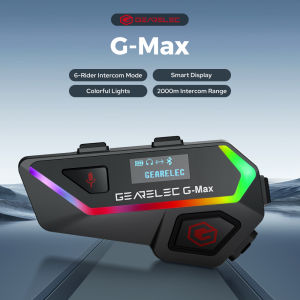 [Stok Lokal] GEARELEC GX10 Bluetooth 5.2 Helm Sepeda Motor Sistem Interkom 10 Pengendara IP67 Tahan Air Nirkabel BT Interphone Headset dengan FM Radio Berbagi Musik COD