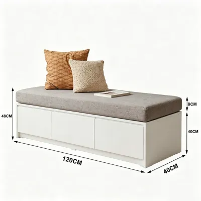 SuperValue Leisure Stool Multifunctional Bench Entryway Storage Stool Padded Bench Foyer Storage Bench Entryway Furniture