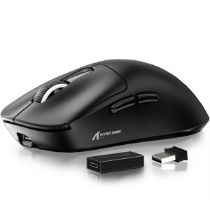 ATTACK SHARK X3PRO Three Modes 8K Gaming Mouse 4K/8K Hz 59g SUPERLIGHT PixArt PAW3395 Gaming Sensor BT/2.4G Wireless/Wired 6 Adjustable DPI up to 26000