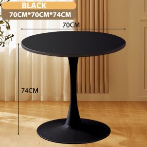 Nordic Table Coffee Table 31 inch Round Table Corner Side Table Black and White