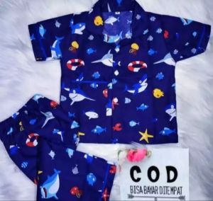 PIYAMA ANAK MOTIF KEPALA BEAR/PAKAIAN TIDUR ANAK TERLARIS/BAJU TIDUR ANAK TERMURAH