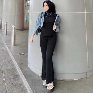 Celana Flare Pants - Highwaist loose Pants - Highwaist Kulot Cutbray