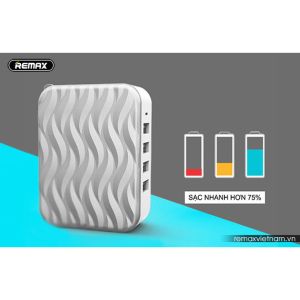 Củ Sạc Điện Thoại 4 Cổng USB Remax RP-U41 - Công suất 30W Hỗ trợ Sạc Nhanh 4 Máy Cùng Lúc Công Nghệ Sạc Mát - Bảo hành chính hãng