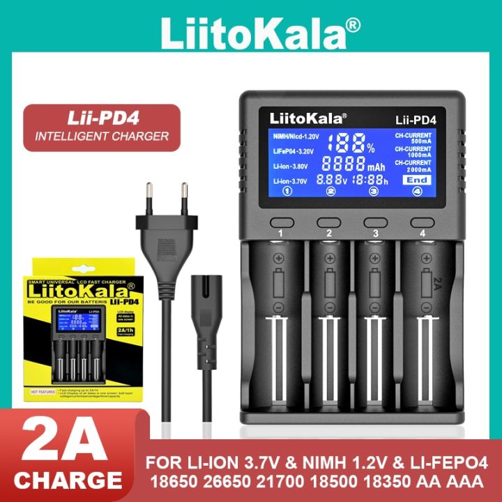 Lii-500 4 Slots Smart Intelligent Battery Charger Kit For 3.7V Li-ion - Foto 8