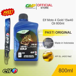 Oli ELF Moto 4 Gold 15W40 800ml Semi Synthetic Motor Universal Bebek