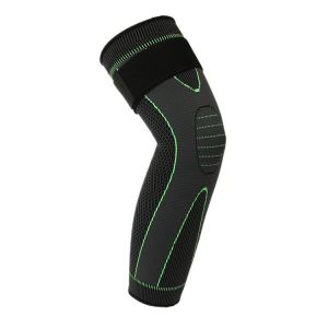1pc Elastisitas Panjang Bantalan Lutut Kaki Olahraga Pelindung Perban Outdoor Legging Lari Bersepeda