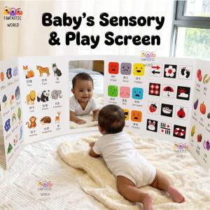 Baby Early Educational Toy Foldable Learning Board Kad Pembelajaran Bayi Double-sided Numbers Animals Flashcard