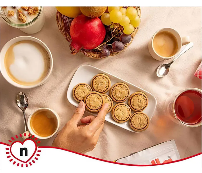 Xzcsttt Nutella Hazelnut Chocolate Heart Sandwich Biscuit 166g