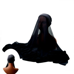 Womens Solid Color Headscarf Shading Lazy Ethnic Turban Stacked Hat Chiffon Headscarf