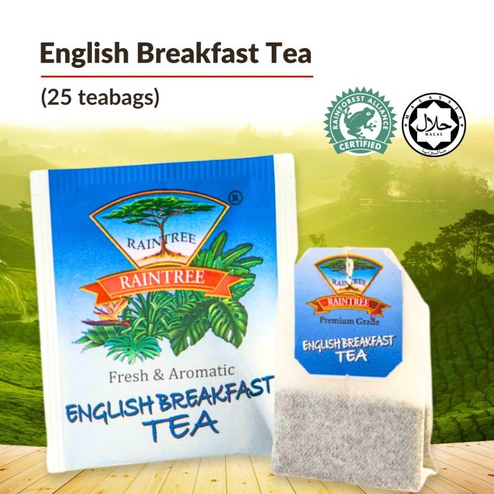 Raintree Premium English Breakfast Tea Bags 25 Teabags Pure Ceylon Black Tea Blend In 25s X 0154