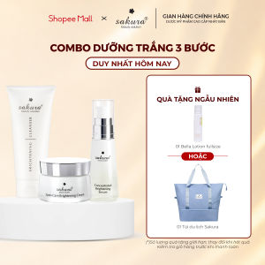 Bộ Dưỡng Trắng Da Và Ngăn Ngừa Sạm Nám Sakura Brightening Set