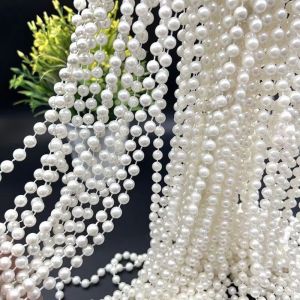 GURUNGMANI 5m Pearl Bead String Round 4/5/6/8/10mm Imitation Pearls Chain Fashion Pearl Beads Garland String DIY Wedding Party Decoration