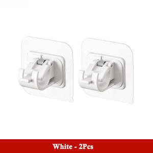 2PCS Curtain Rod Shelf Bracket / Nail-Free Adjustable Holders / Self Adhesive Wall Hooks