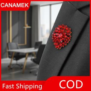 【CANAMEK】 Pha Lê Hoa Trâm Đối Với Phụ Nữ Rhinestone Pin Chic Áo Trang Sức Phụ Kiện Phù Hợp Với Trang Trí Ăn Mặc Quà Tặng