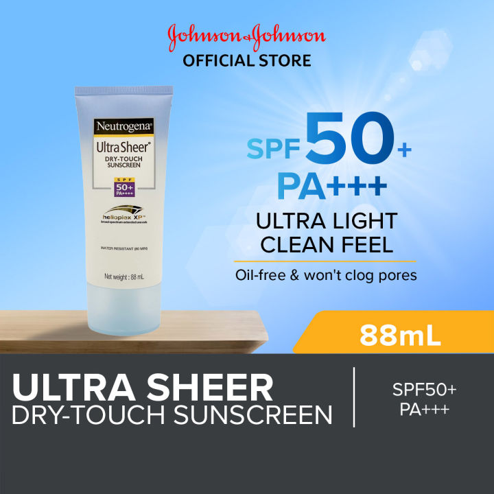 Neutrogena Ultra Sheer Dry-Touch Sunscreen SPF 60, Water & Sweat Resistant,  non-comedogenic, won't clog pores, 88mL, 88 mL 