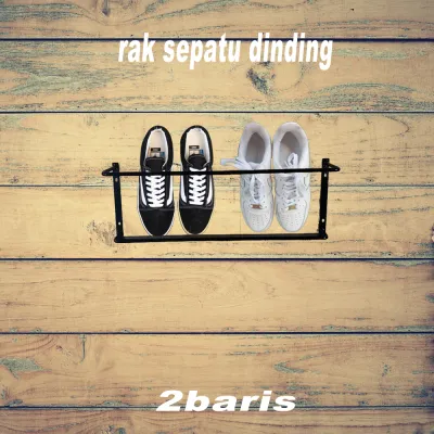 Rak besi sepatu sandal tempel dinding rak gantungan tempat sepatu dinding