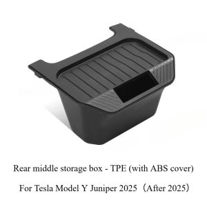Storage for Tesla Model Y Juniper 2025 Organizer Center Console Bins Backseat Trash Can Garbage Under Seat Tray Accessories