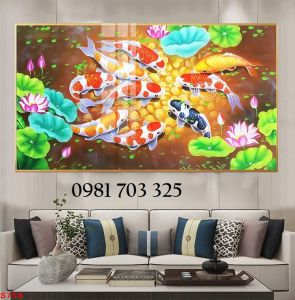 Tranh gạch 3D cá chép
