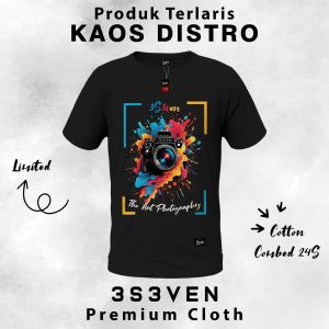 Tshirt Baju Kaos Distro Premium Pria Dewasa klasik cotton 24 S - 3S3ven Clothing Official