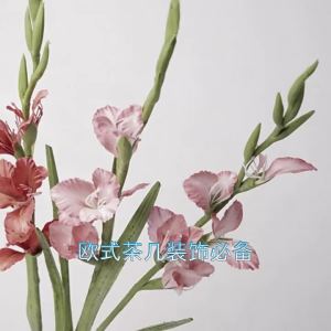 Hoa giả chất lượng cao một nhánh hoa gladiolus phong cách châu Âu trang trí bàn cà phê bàn ăn hoa giả để trang trí nhà nghệ thuật hoa cảnh quan đám cưới