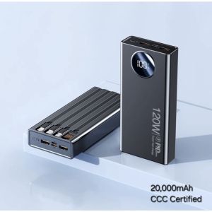 120w Fast Charging Powerbank CCC Certifed 10000mAh 20000mAh 30000mAh Dual USB + Type C LED Digital Display Power Bank High Capacity 快充充电宝