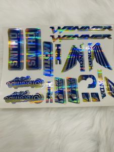 Bộ tem crom bóng dán trang trí xe máy honda winner keo siêu dính