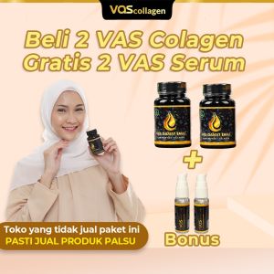 2 VAS COLLAGEN bonus 2 VAS SERUM Vas Gamat Emas Kulit Putih Suplemen Wajah Glowing Original Bpom