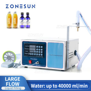 ZONESUN Liquid Filling Machine 40L Semi Automatic Oil Shampoo Laundry Detergent Bottle Filler Volumetric Packaging Machiner ZS-GFK17C