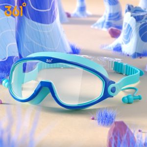 Kính bơi trẻ em kèm nút bịt bảo vệ tại kính bơi cho bé 3 đến 11 tuổi bảo vệ mắt góc nhìn 360 độ
