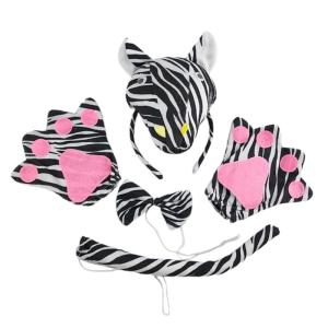 Zebras Costume Headbands Set Halloween Party Headwear Childrens Dress up Gear for Animal Themed Parties