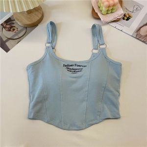 Onefashionmall Tank Top Bra Atasan Wanita 1991 Korean Style Tanktop Sport Gym Casual Look With Cup BR193