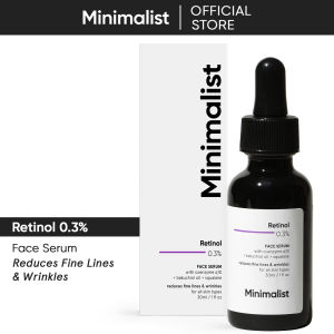 Minimalist Retinol 0.3% Face Serum For Anti Ageing With Coenzyme Q10 Which Reduces Fine Lines & Wrinkles | 30 ML