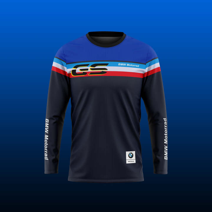 BMW GS Cosmic Blue Longsleeve Riding Jersey | Lazada PH