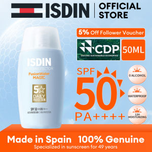 ISDIN Fusion Water Magic Sunscreen SPF50+PA++++ Hyaluronic Acid Whitening Moisturizer for All Skin 12ML/50ML