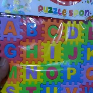 Puzzle Huruf abjad ABCDEFG bahan spon murah meriah