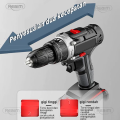REAIM Mesin bor Impact Cordless Drill bor cas 2 baterai promo bor tangan tanpa kabel. 