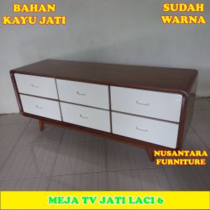 meja t minimalis laci 6 warna natural kombinasi duco