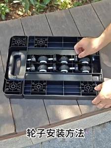 LZD  Universal Wheel Household Hand Buggy Tablet Trolley Extendable Pull Rod Shopping Cart Moving Trailer Load 200 kg