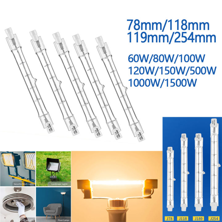 Halogen Light Bulb 300W R7S Halogen Bulbs 2-Pack - J118 T3 Replacement For Security & Work Lights J118 T3 Bulbs