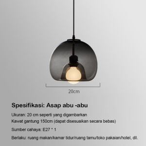lampu kaca hias gantung minimalis nordic lampu gantung ruang tamu meja kamar tidur modern lamp