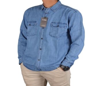 Kemeja Pria / Kemeja Jeans Lengan Panjang Pria / Kemeja Cowok / Kemeja Pria / Kemeja Jeans Jumbo / Kemeja Denim / Kemeja Jins Distro /  KEMEJA SIZE M-L-XL-XXL-3XL-4XL COD - BAYAR DI TEMPAT