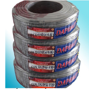 Dây điện đôi 2.5  xám Daphaco 2 lớp vỏ bọc an toàn chống cháy nổ lõi đồng (bán lẻ theo mét)