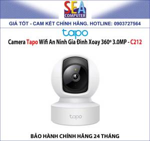 Camera Tapo Wifi An Ninh Gia Đình Xoay 360 độ 3.0MP - C212