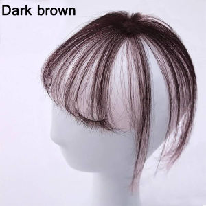 JPTD 6 Inch 1PC Replacement Synthetic Hair Topper 3D Clip in Women Invisible Wig Fringe Front Wigs Air Bangs Fake Hair Bangs