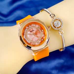 Promo✅ WATCH Fashion WANITA Premium TERLARIS Jam Tangan Kasual ANALOG Mewah FOSIL New F3850L Series TALI KARET |RUBBER STRAP| Diameter : 38 cm ✔️TANGGAL AKTIF Chrono Variasi (Off) Free BOX Exclusive GELANG Dan BATERAI Cadangan WATER RESIST [TAHAN AIR]