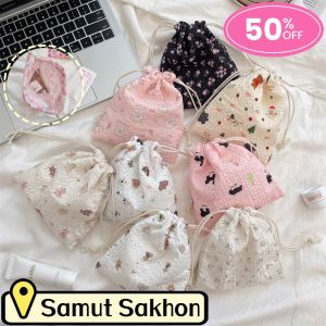 ZEFAN 【การจัดส่งสินค้า 2-3 วัน】การ์ตูนพิมพ์กระเป๋าถือ Drawstring ออกแบบกระเป๋าเก็บกระเป๋าเดินทางกระเป๋าสตางค์ศูนย์อเนกประสงค์