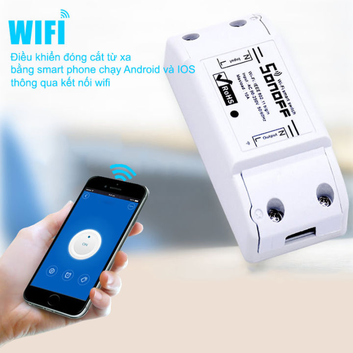 Công tắc thông minh điều khiển từ xa bằng app trên smartphone, điều ...