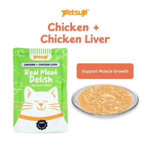 Petsup Real Meat Delish Wet Cat Food 85g Grain Free High Protein Hydration Meal Chicken Pumpkin Salmon Tuna Chicken Liver Carrot Flavor For Cats and Kittens
